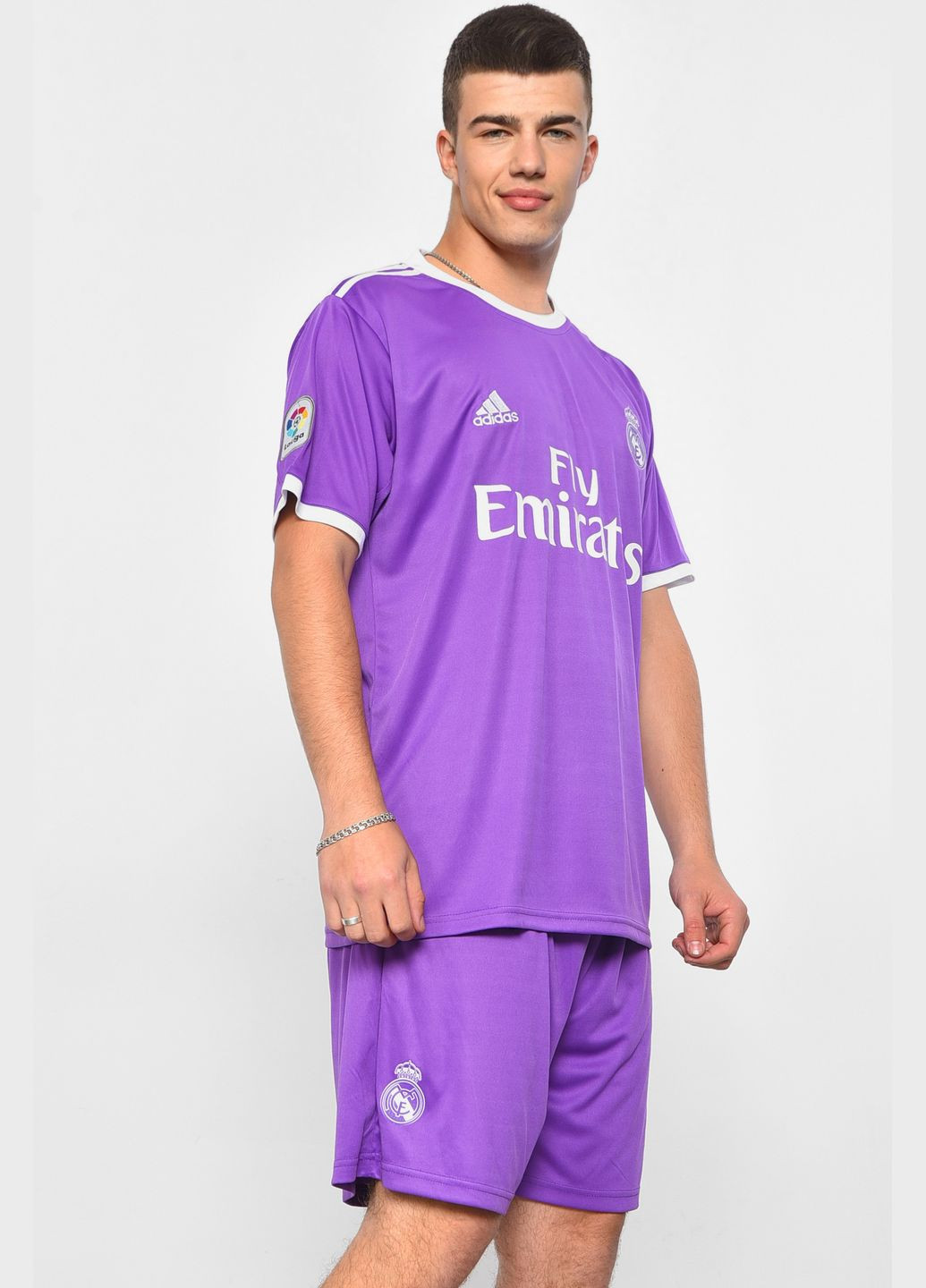 Футбольна форма чоловіча фіолетового кольору Let's Shop (293765164)