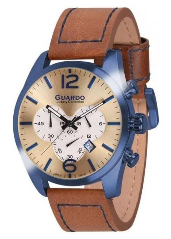 Чоловічі наручні годинники Guardo S01653 BlGBr (330748935)