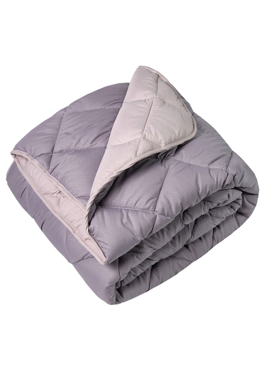 Одеяло двухцветное холлофайбер полуторное 155х210 светло-серое\капучино осень/зима/весна DN1 ODA (360406901)