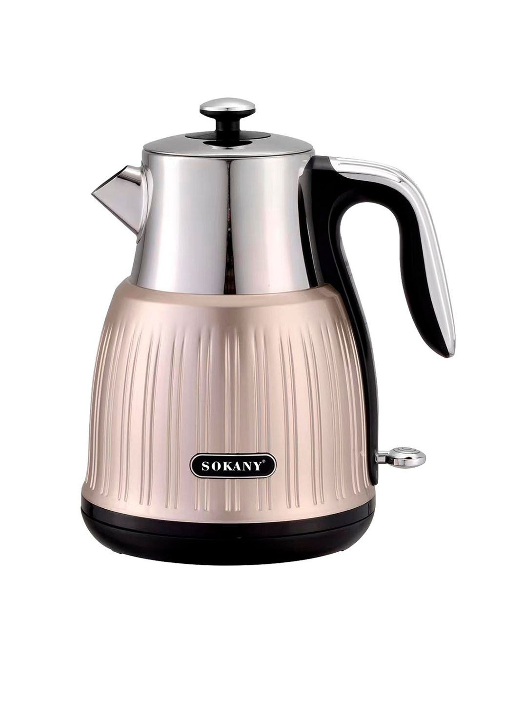 Електрочайник безшумний 1,6 л з нержавіючої сталі 2200 Вт Sokany SK-SH-1055 (294837642)