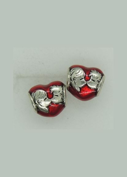 Шарм кулон намистини у вигляді серця і на серці пара дівчинка і хлопчик цілуются Fashion Jewelry (285110760)