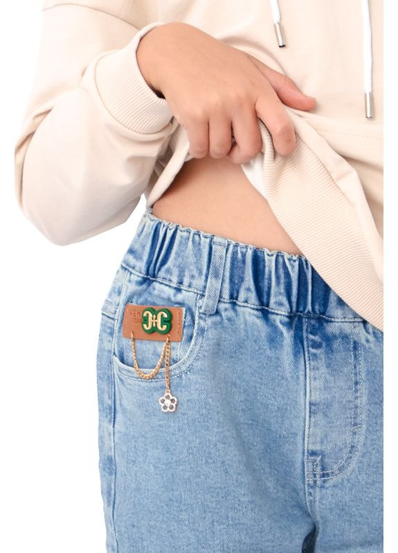 Голубые демисезонные джинсы для девочки (подростковые) демисезон (p-17809) Носи своє