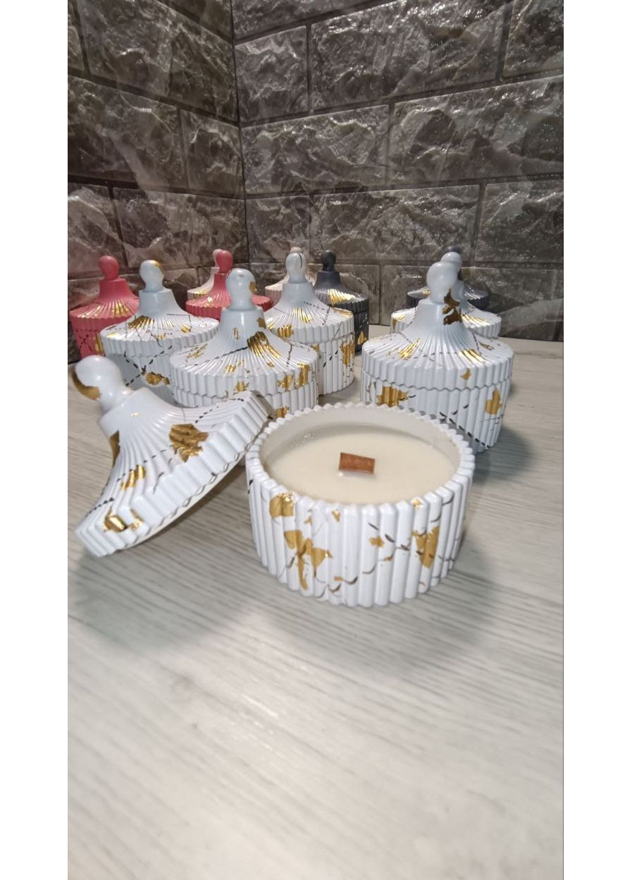 Свеча из соевого воска Золотой закат ручной работы с ароматом Лаванды Hand Made (361286298)