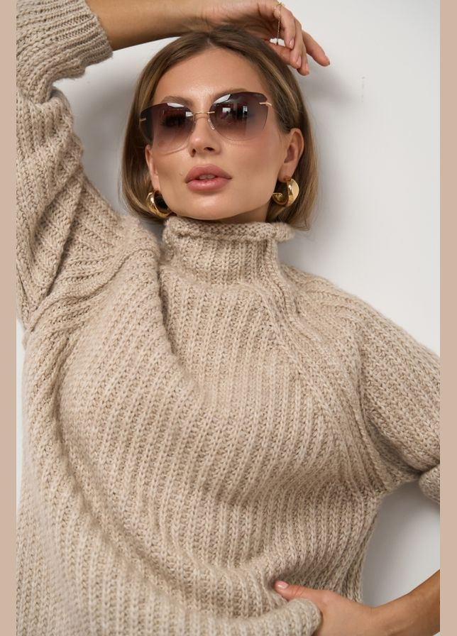 Бежевый демисезонный свитер 2855 Bellise