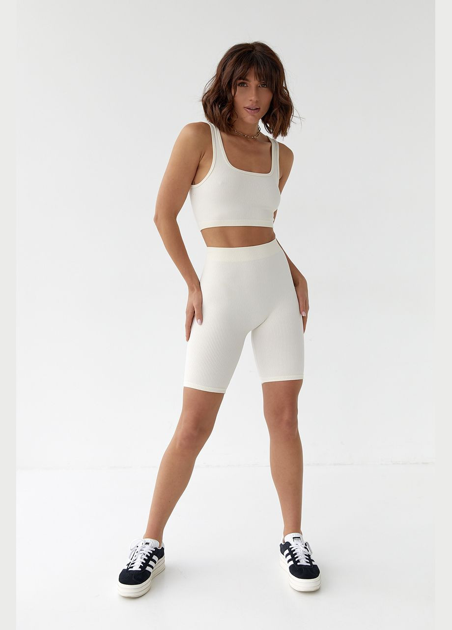 Жіночий еластичний костюм з велосипедками і топом Liton (296909161)