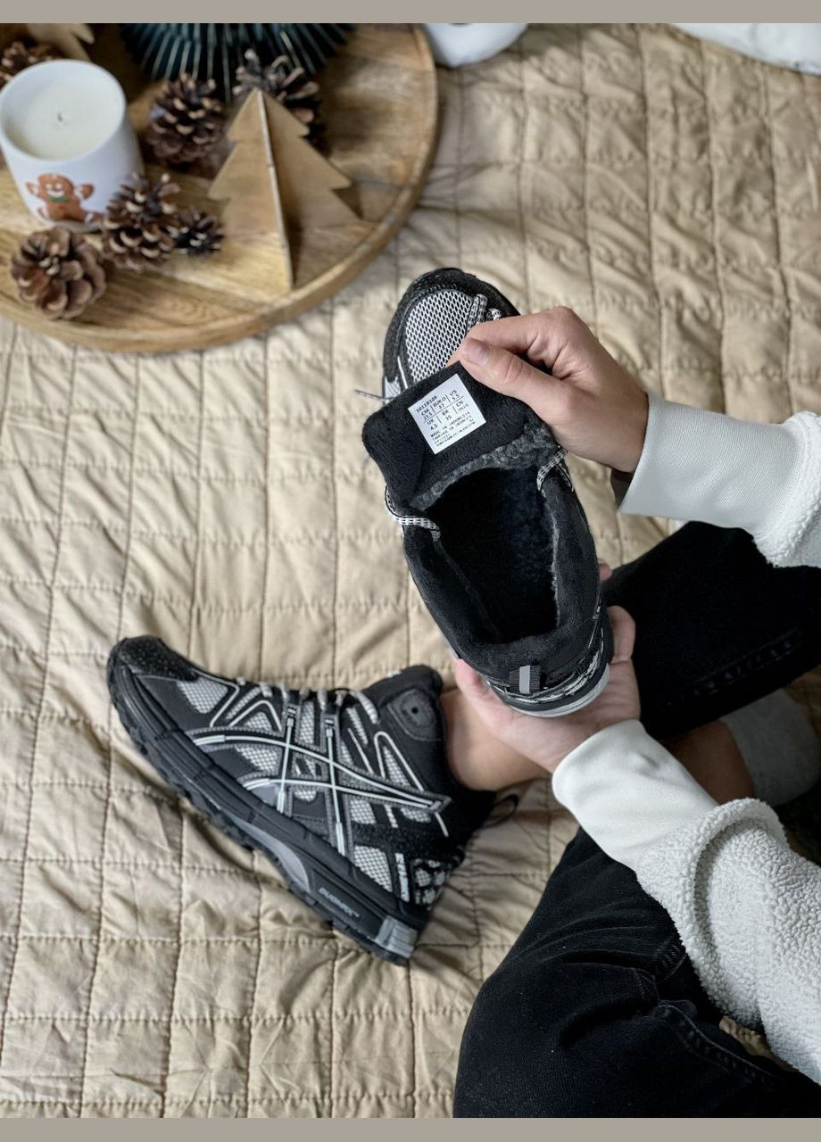 Кросівки зимові жіночі і чоловічі Asics Gel-Kahana 8 winter fur gray | Асікс Гель-Кахана 8 сірі всередині хутро No Brand сірі зими (307827383)