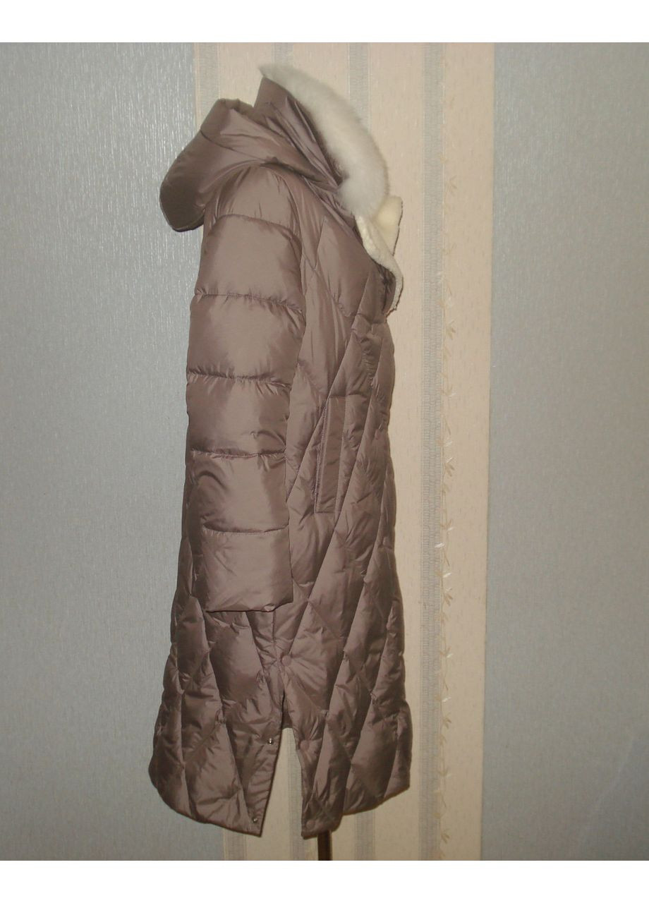 Коричневое демисезонное Пальто зимнее 6-878 Qarlevar