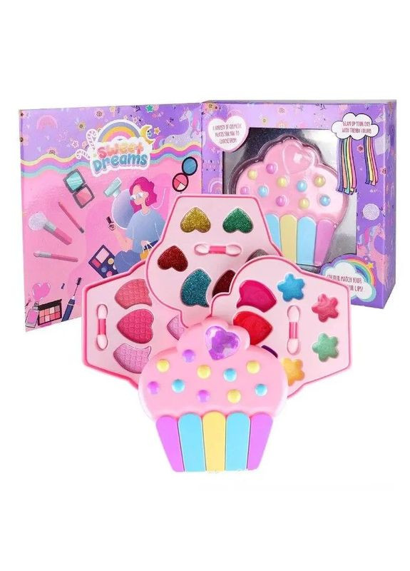 Дитяча косметика набір тініей в кейсі 3 яруси Тістечко (2101I/M-MR) MFC (364112482)