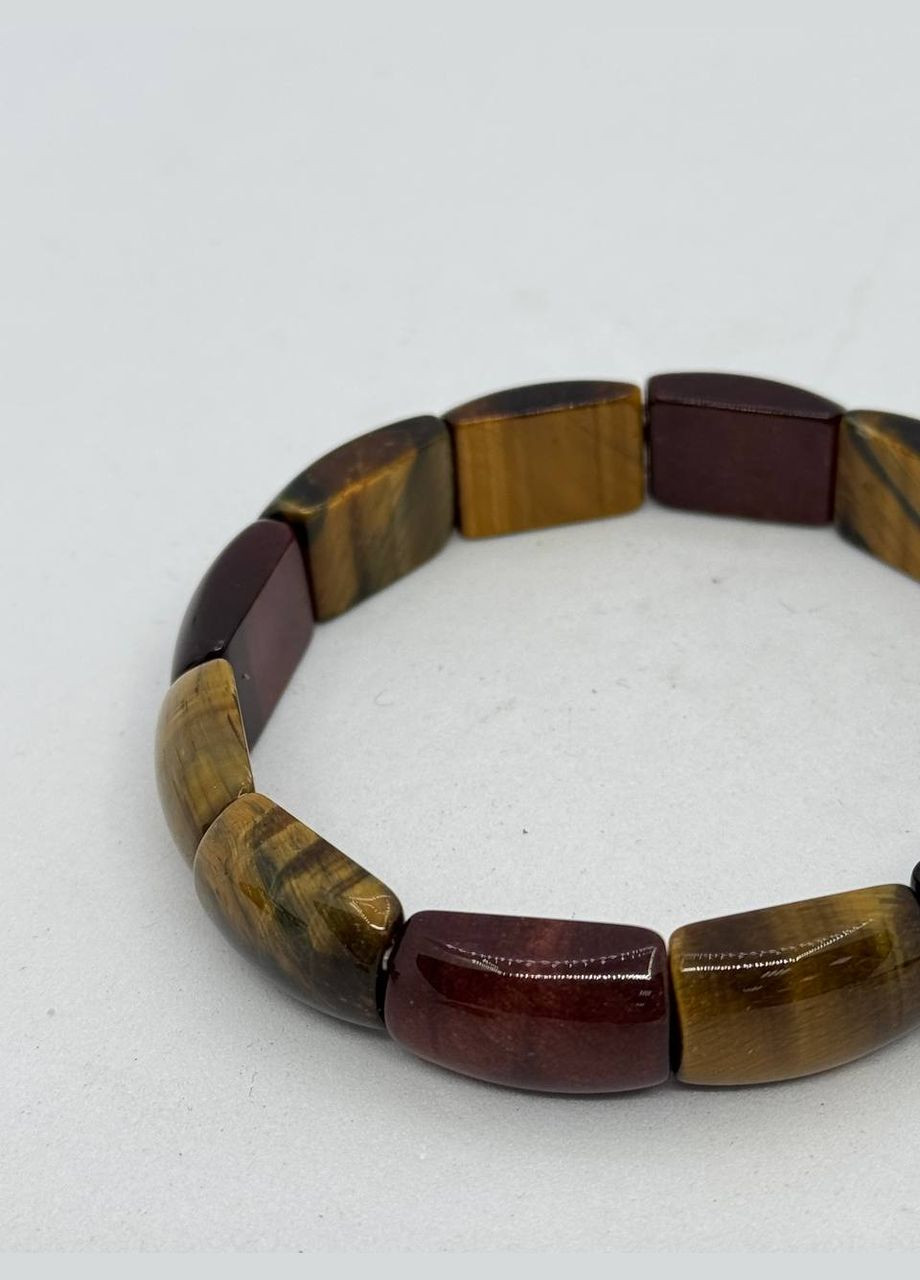 Браслет з тигрового ока 15*11 мм 19 см Коричневий (12499) No Brand (335425121)