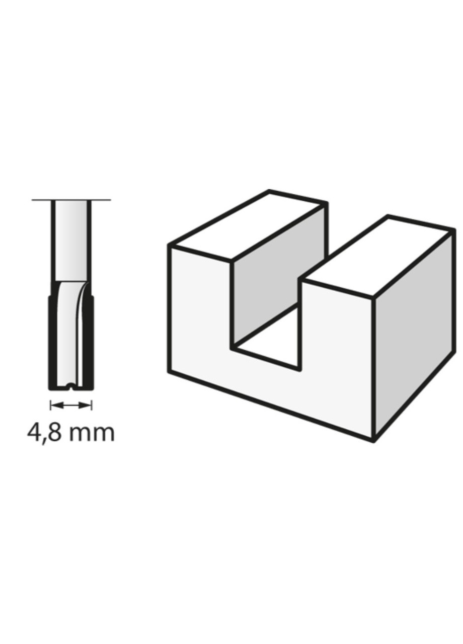 Кромочная фреза (4.8х36 мм) резец для прямого желоба (21796) Dremel (295042846)