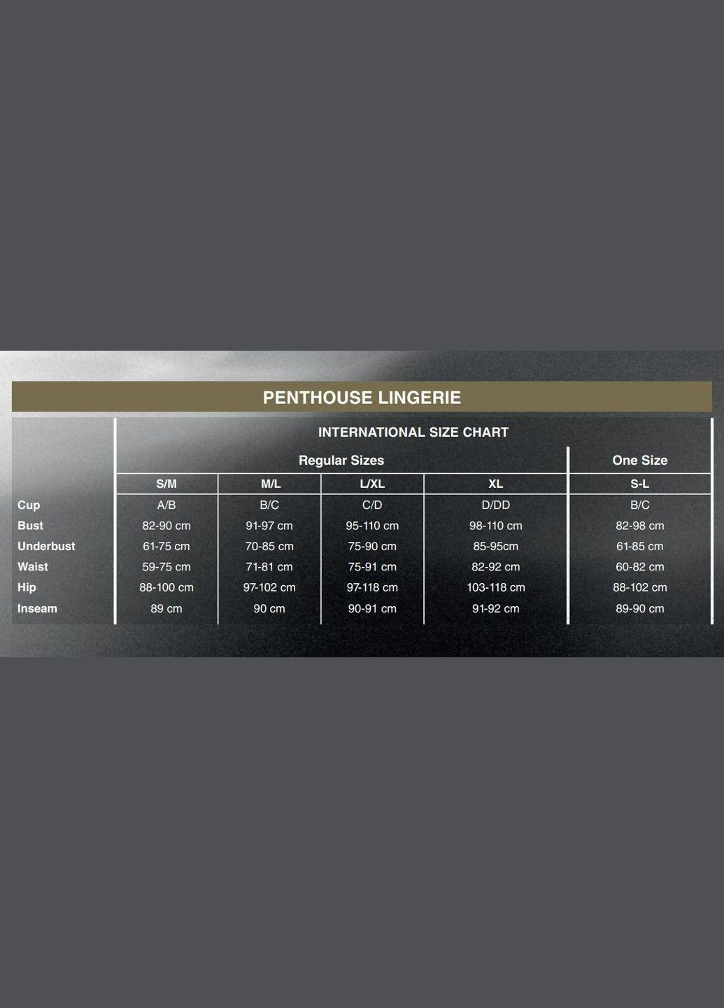 Трусики-сліпи Too Hot To Be Real S/M Purple, мереживо, регульована посадка Penthouse (297138846)