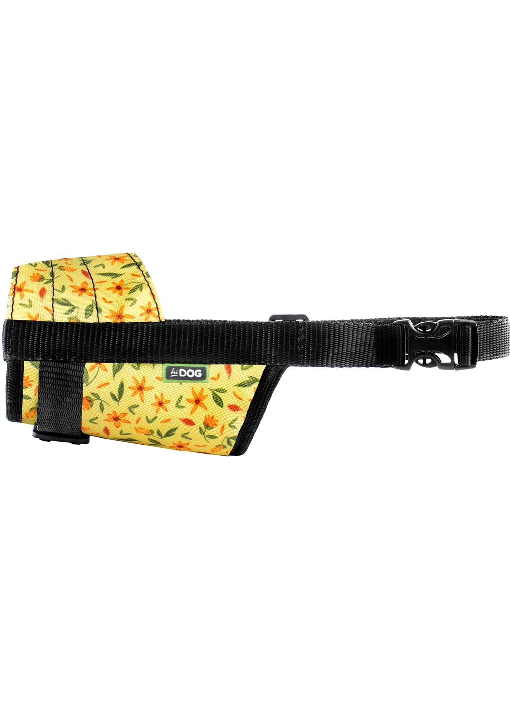 Намордник из нейлона регулируемый №1 14-20 см Flowers yellow (2100102757012) Hi Dog (319322630)