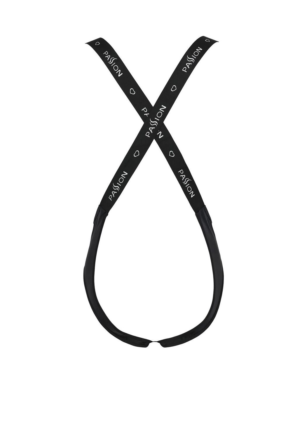 Мужское открытое боди Bruno, под латекс, черное, на лямках Passion (297587981)