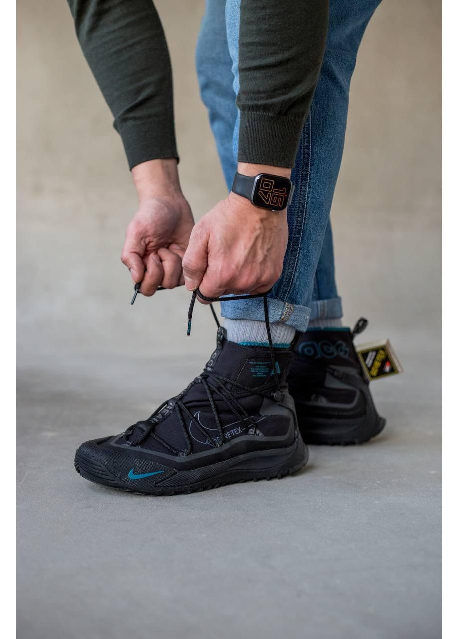 Черные демисезонные кроссовки мужские nike acg air terra antarktik gore-tex black найк асж аир зум No Brand