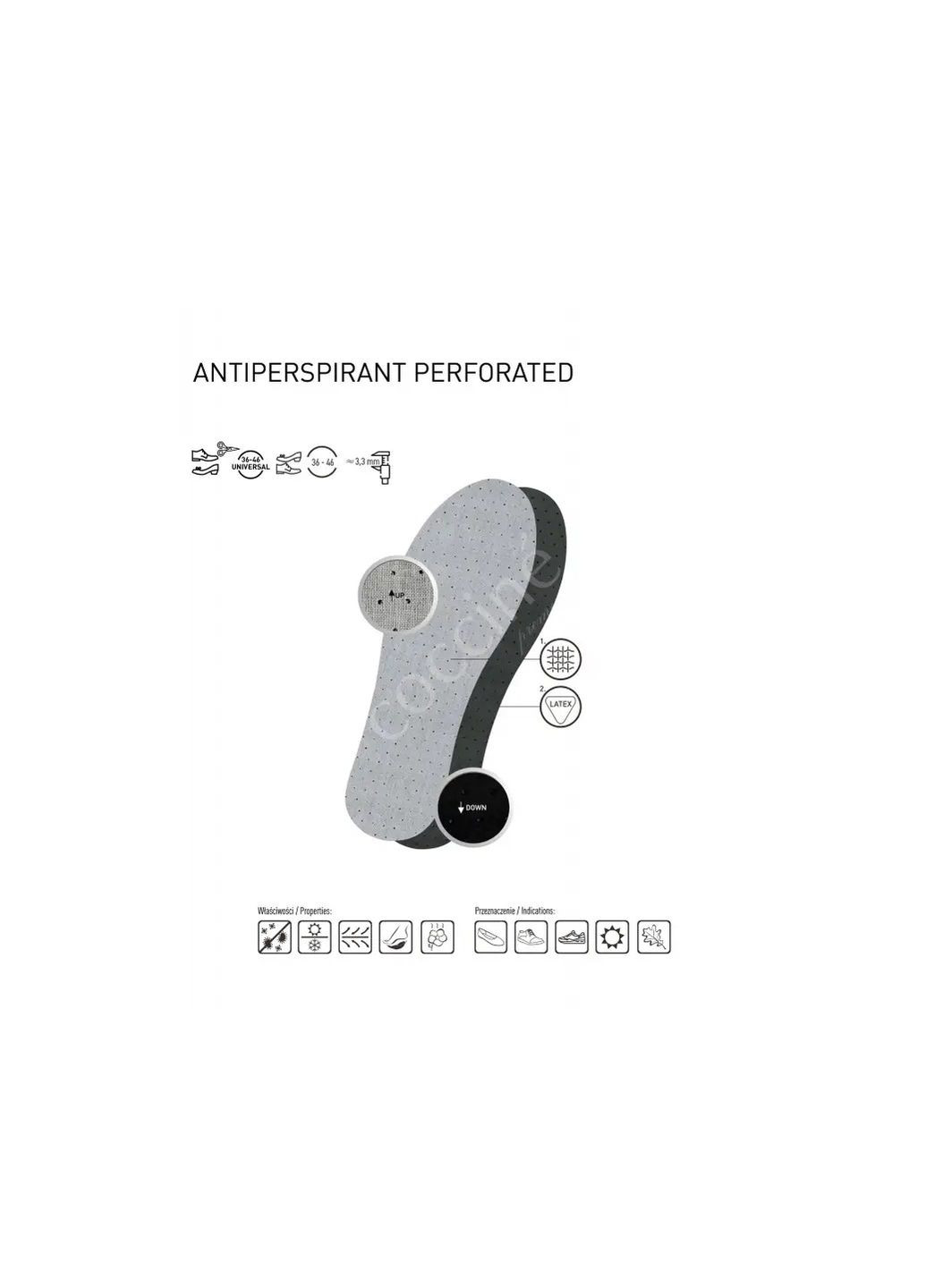 Стельки антибактериальные вырезные Coccine antiperspirant perforated (283250478)