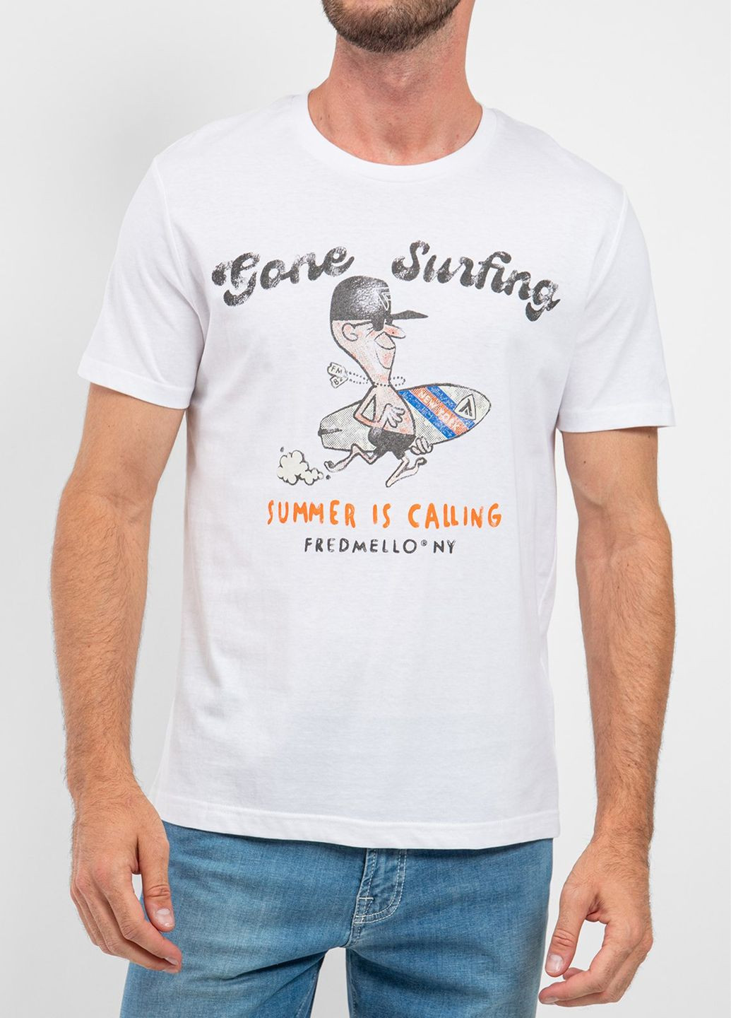 Біла футболка Fred Mello