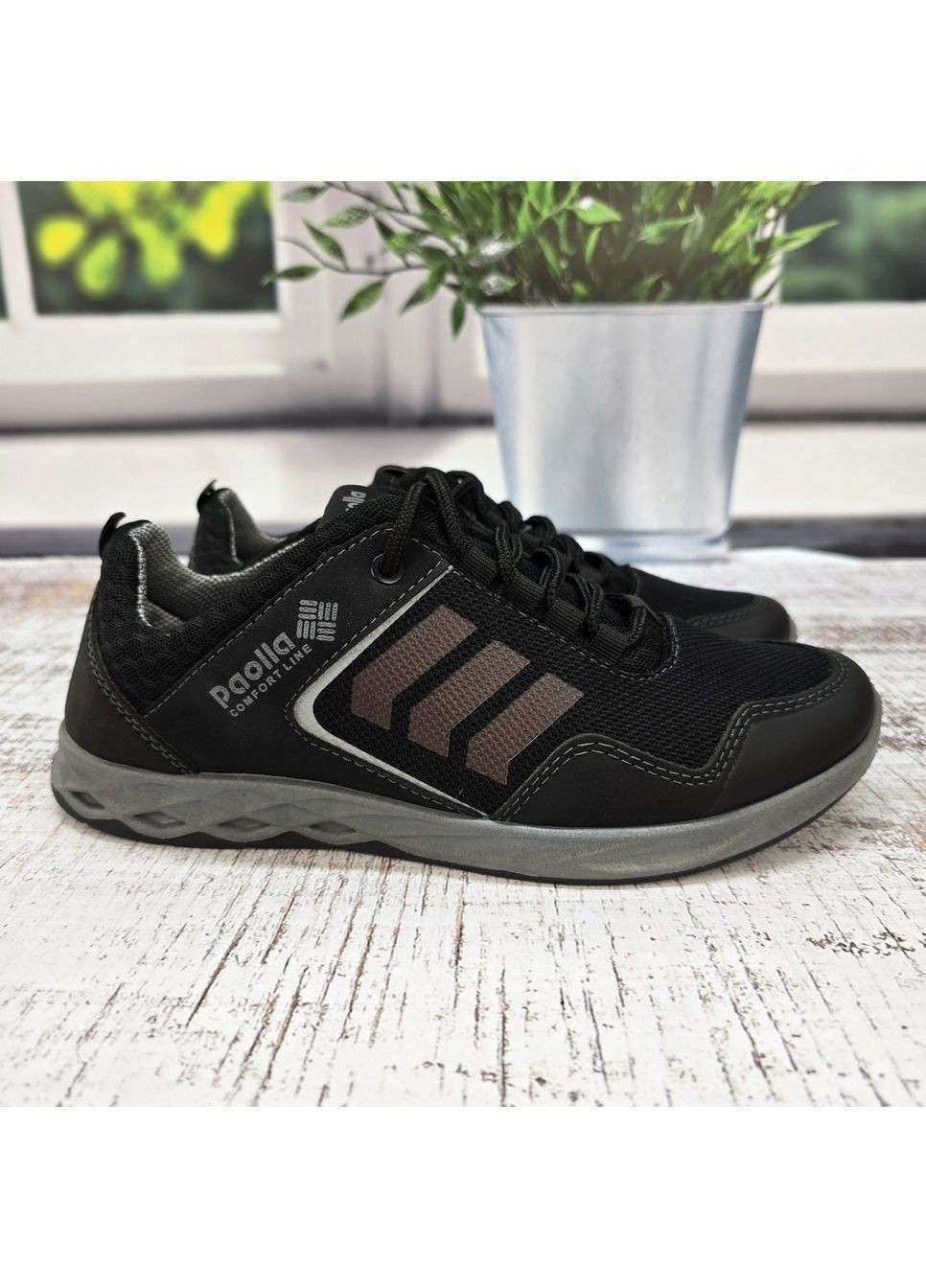 Чорні Осінні кросівки чоловічі Paolla