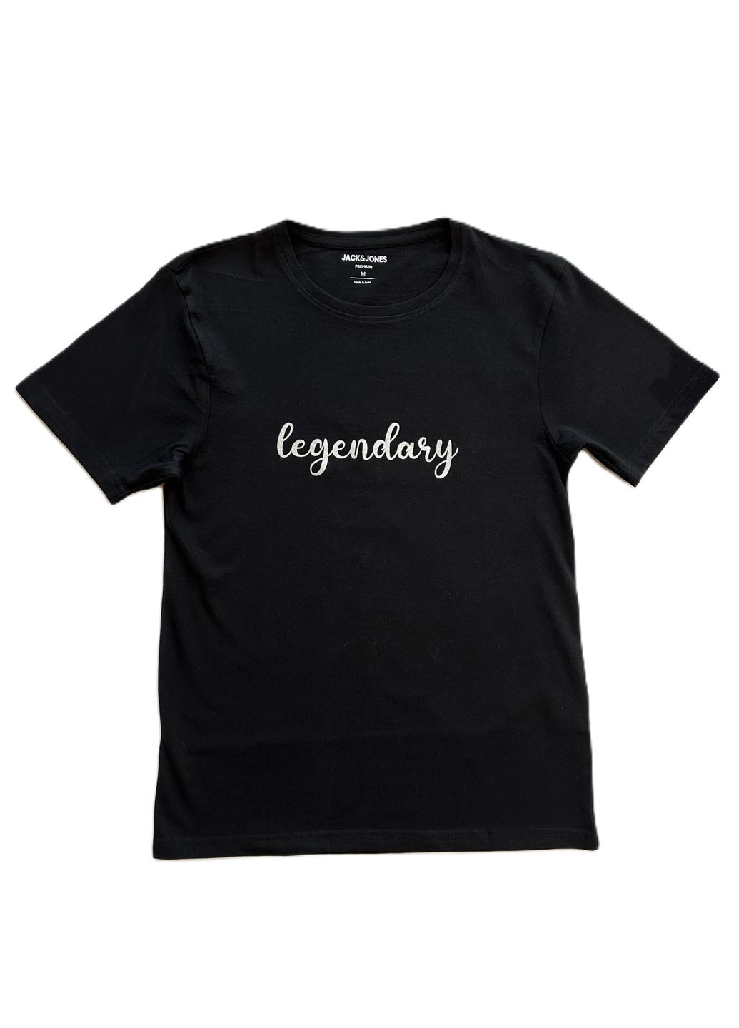 Черная демисезонная футболка jack&jones 12217167-2 legendary черная Jack & Jones