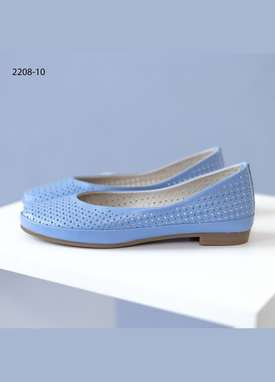 Жіночі балетки Vakko | блакитні натуральна шкіра (332948389)