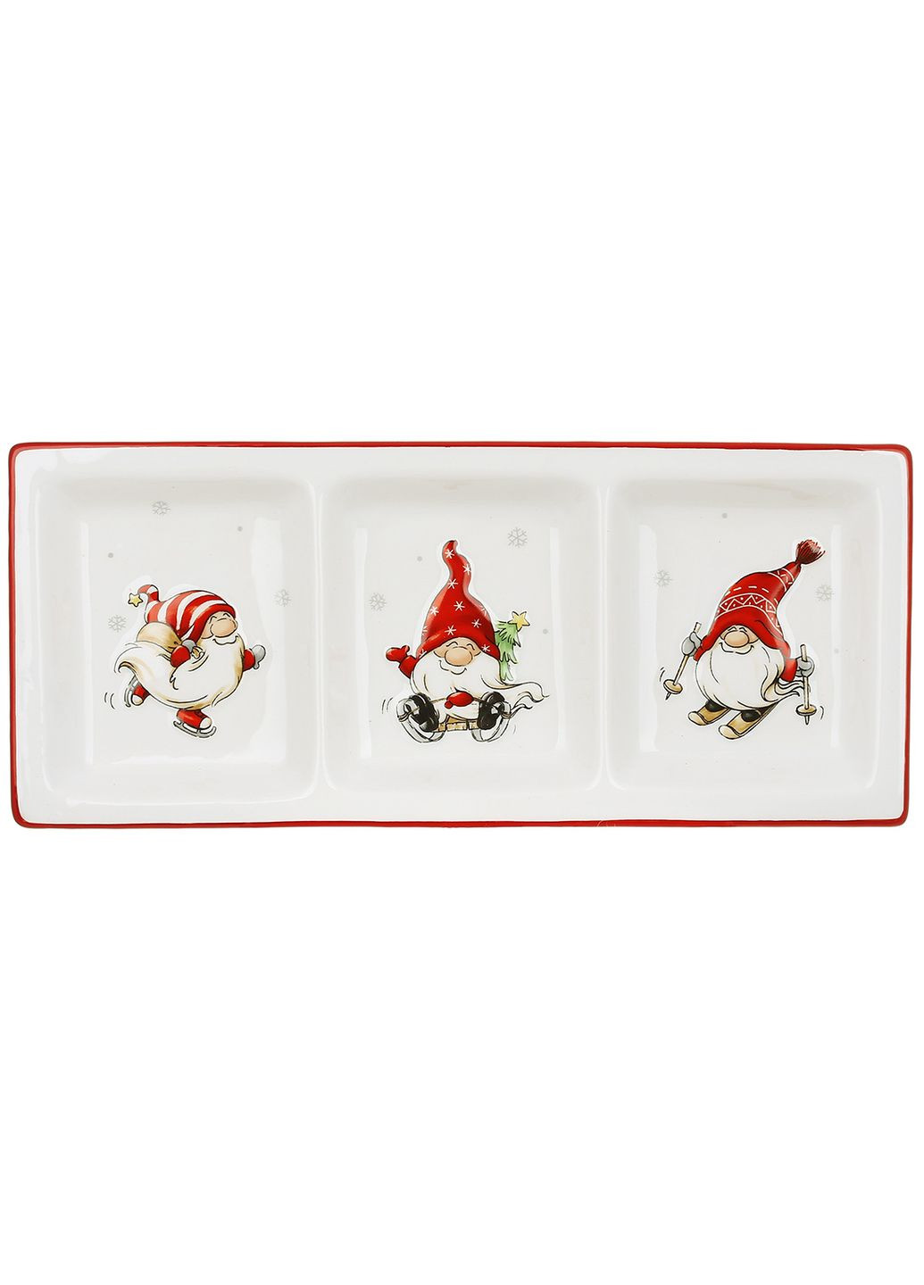 Менажница керамическая с объемным рисунком Веселые гномы, 28*12*2см BonaDi (306739648)