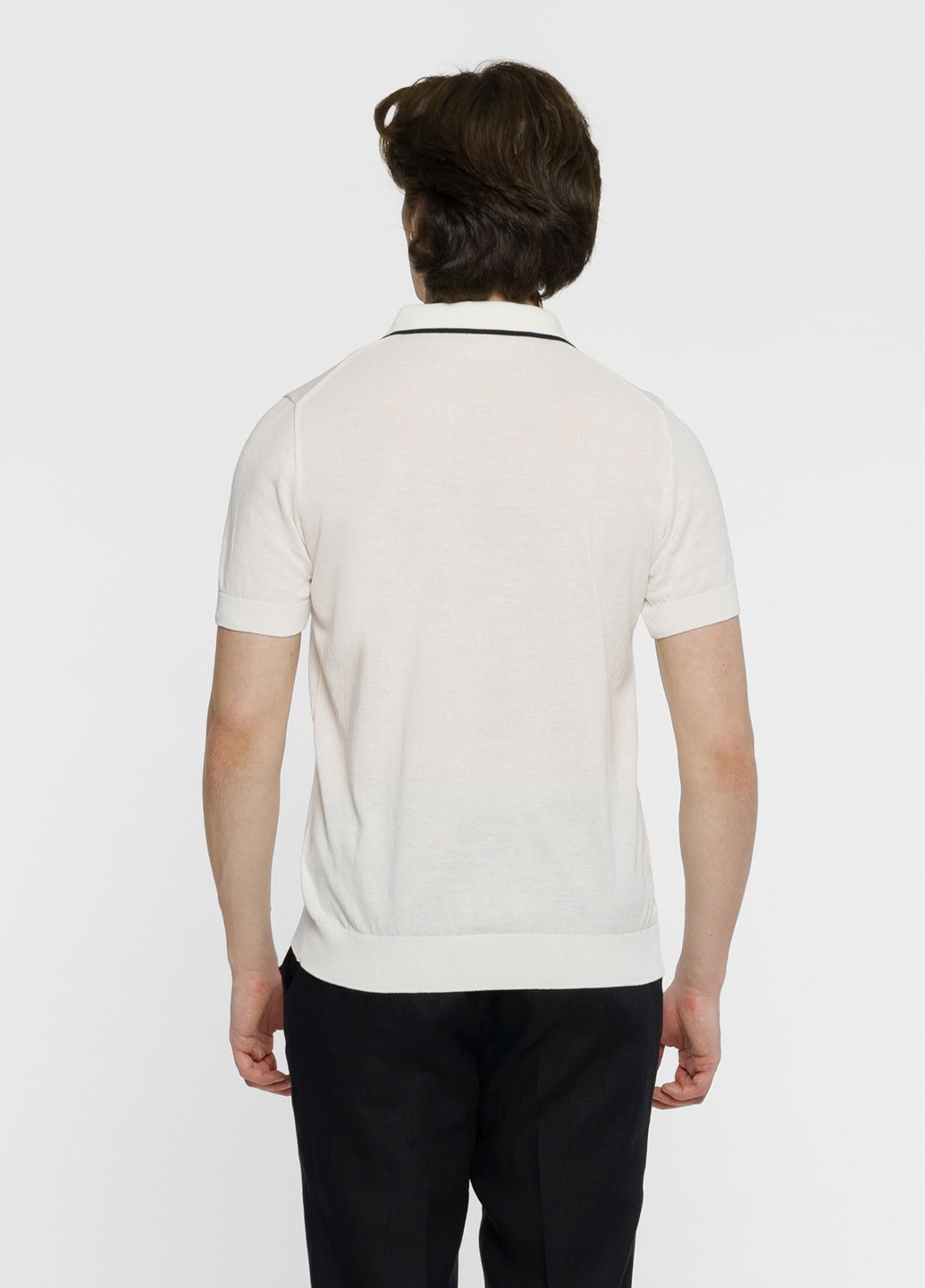 Белая футболка-поло мужское белое для мужчин Arber однотонная