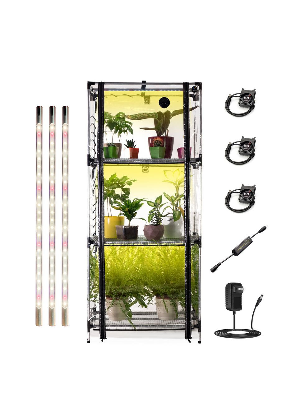 Мини-теплица с фито светом для дома Sezam XL + 3 вентилятора + таймер Broody (346529053)