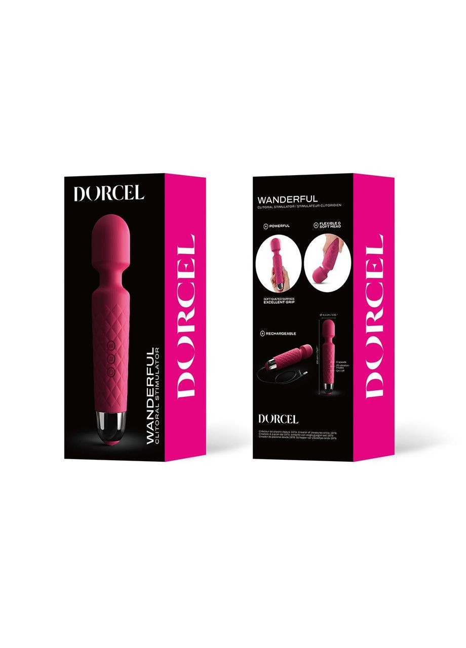 Мінівібромасажер Dorcel Wand Wanderful Magenta потужний, водонепроникний No Brand (366879330)
