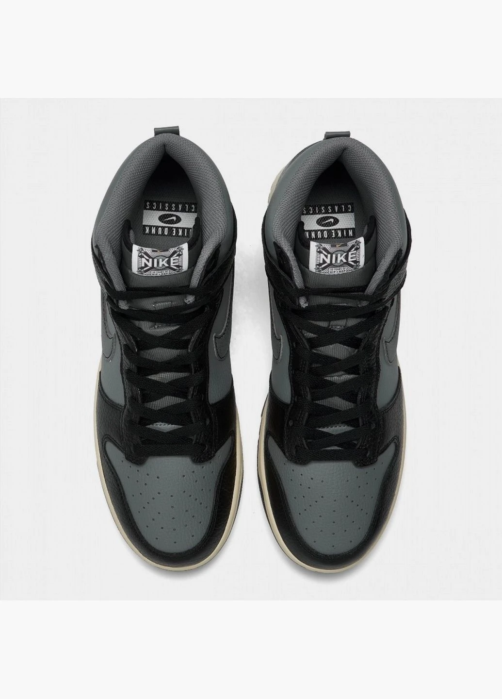 Серые кроссовки мужские dunk high retro series classic casual shoes grey/black dv7216-001 Nike