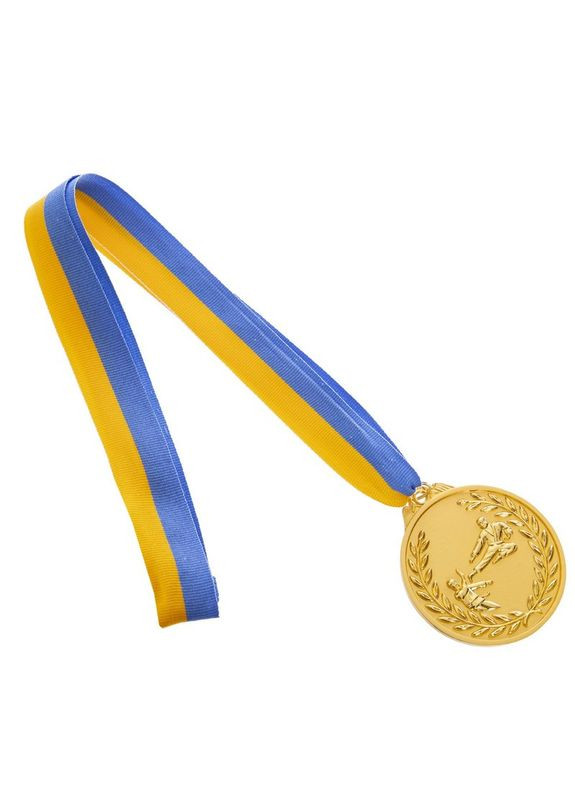 Медаль спортивная с лентой двухцветная d-6,5см Каратэ C-7026 место (металл, покр. 2тона, 56g, 1-золото) SP-Sport (361436127)