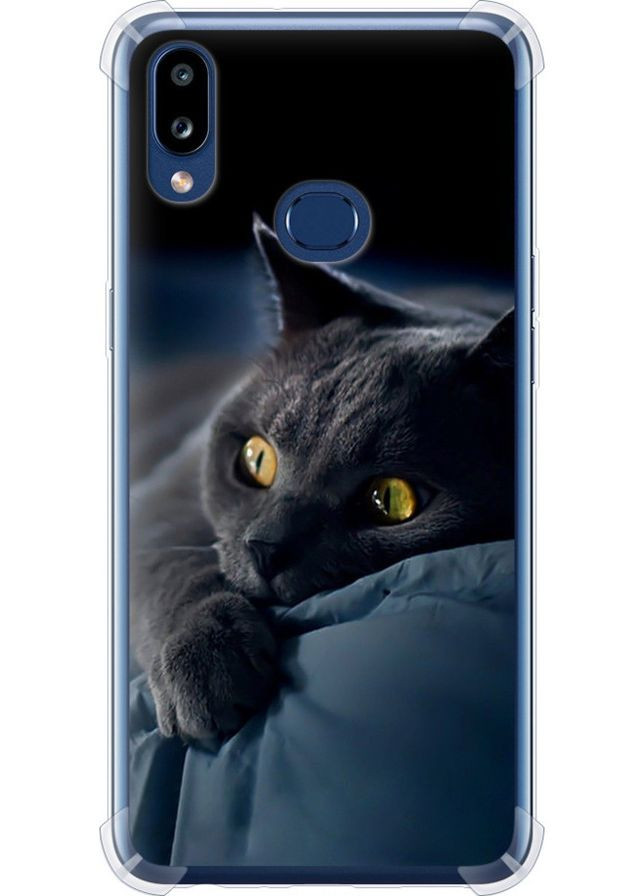 Силикон с усиленными углами чехол 'Дымчатый кот' для Endorphone Samsung Galaxy A10s A107F (276312924)