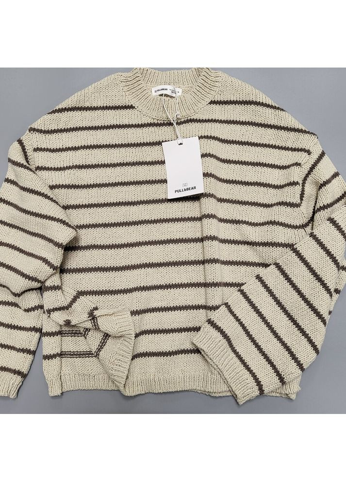 Бежевый демисезонный свитер 3558/336 Pull & Bear