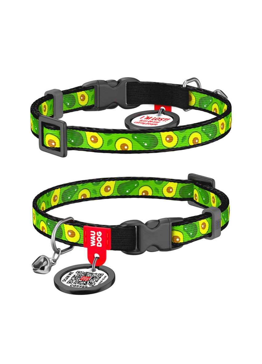 Ошейник для кошек нейлоновый Nylon с QR паспортом, Ш 10 мм, Длин 20-30 см WAUDOG (322642910)