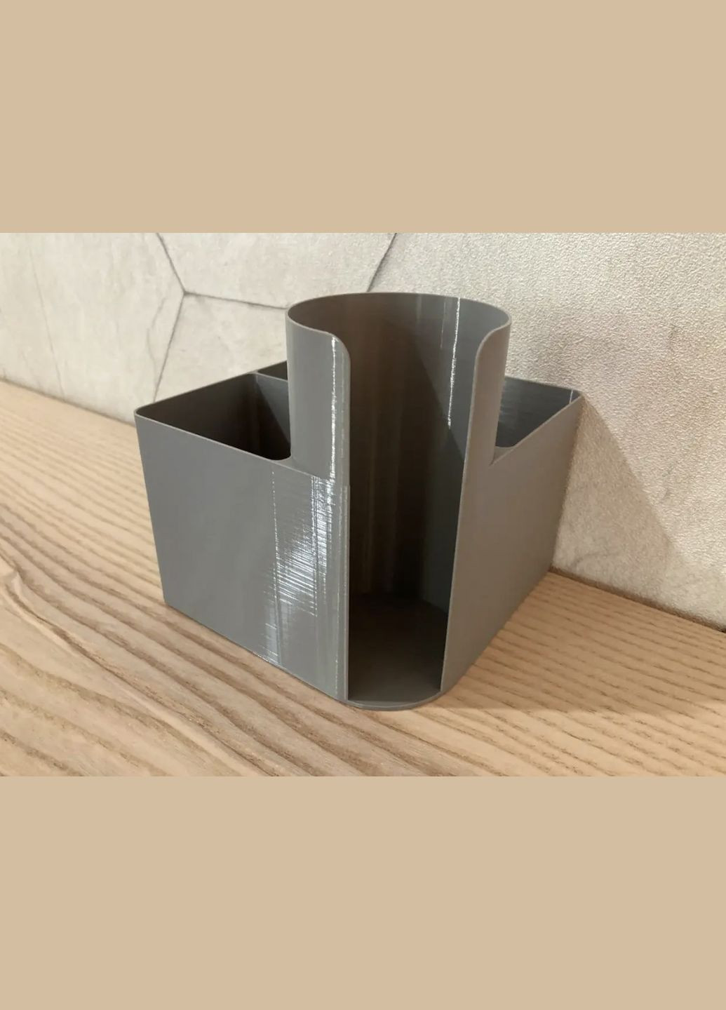 Органайзер для ватных дисков, ушных палочек, средств гигиены Серый UA3D (303925315)