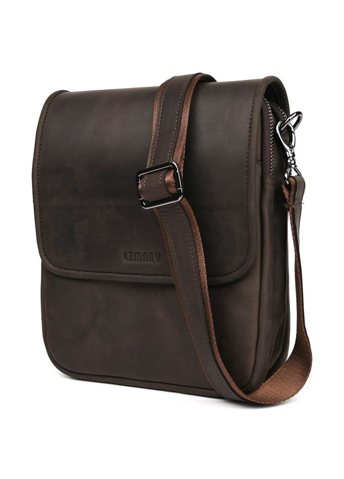 Мужская сумка через плечо на три отделения мессенджер Limary Lim-015RC крейзи хорс TARWA (335707787)