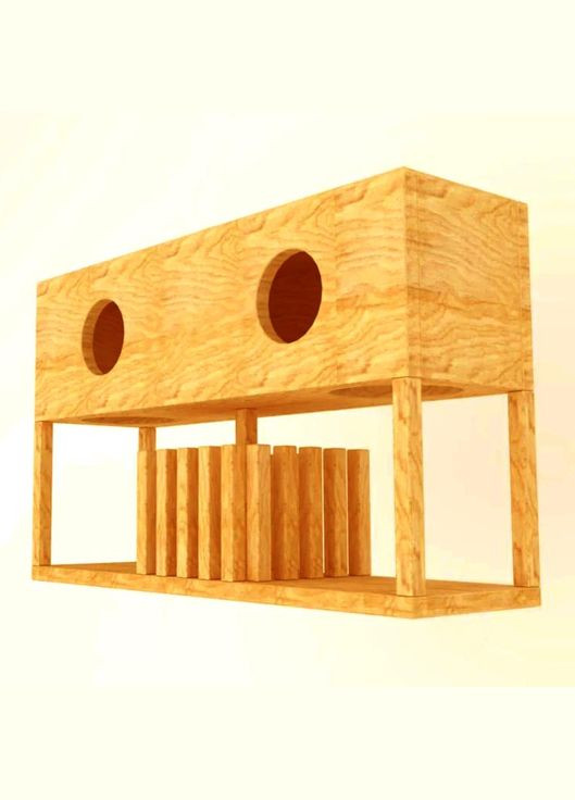 Будиночок для шиншили з дерева Крітіч каррі (ДДШ-005403) No Brand (328605626)