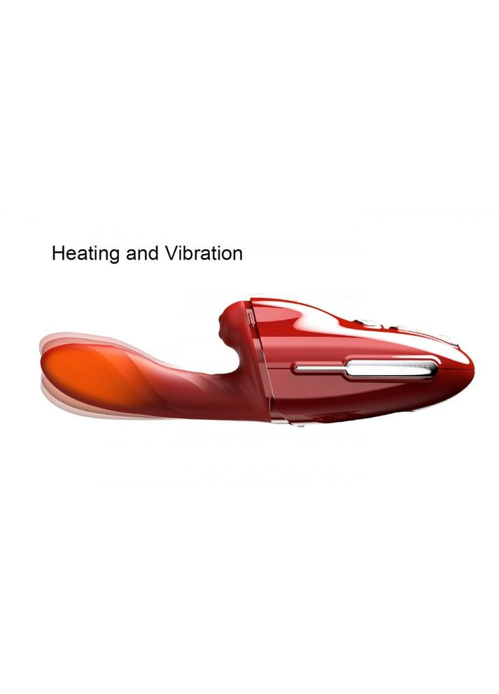 Вибратор трансформер с вращением, фрикциями и подогревом No.9, красный Qingnan (297398536)