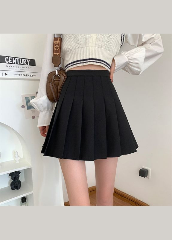 Спідниця шкільна у складку з шортами чорна 6501 104-128 (XS) No Brand (351476368)