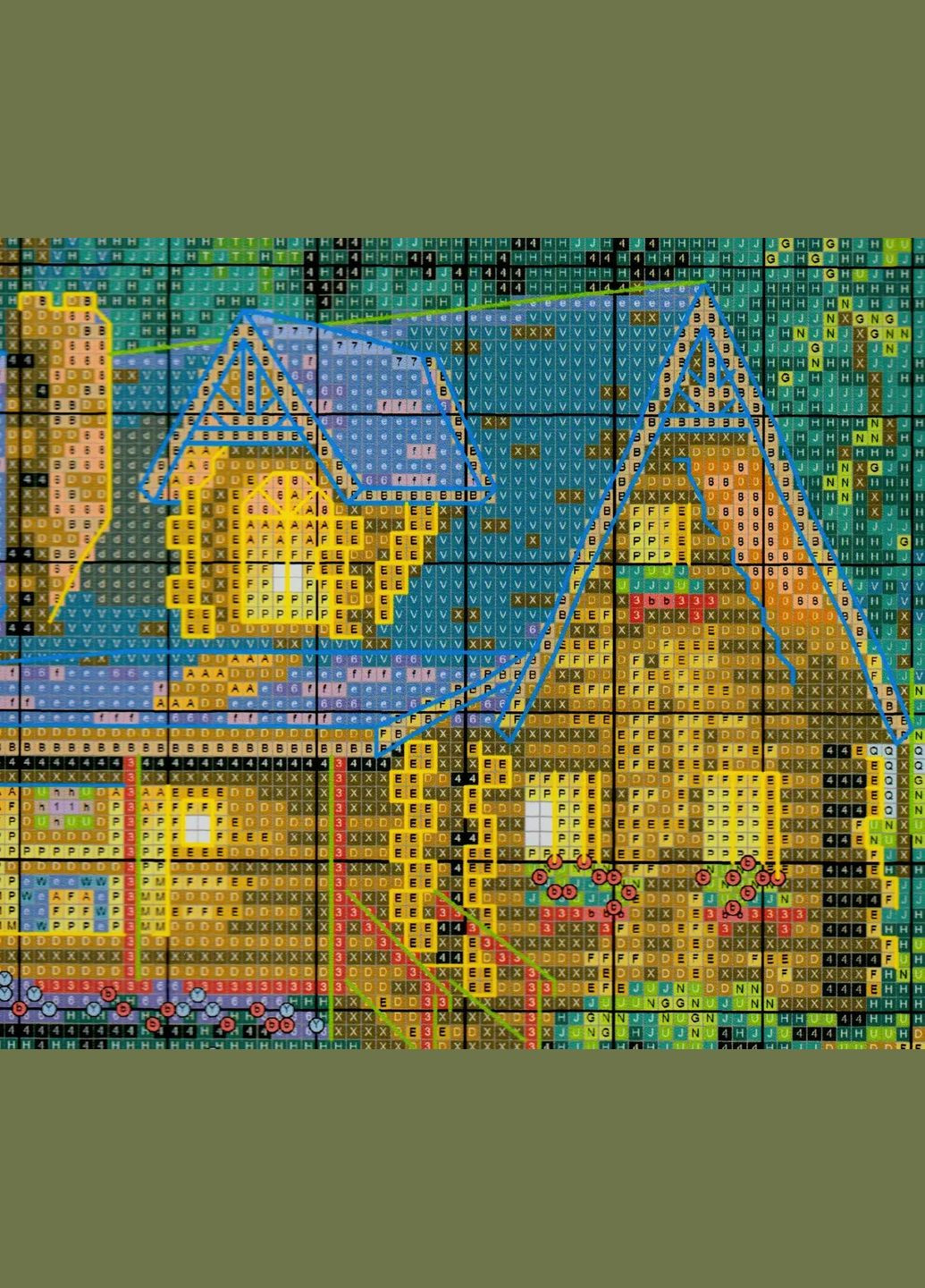 Набір для вишивання за нанесеною на канву схемою "Leisure hut". AIDA 14CT printed 61*48 см Joy Sunday (313614132)