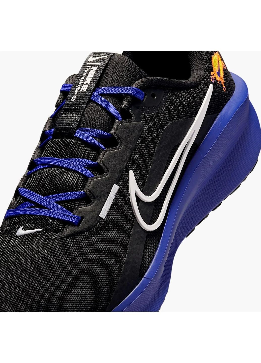 Черные кроссовки мужские downshifter 13 black/blue Nike