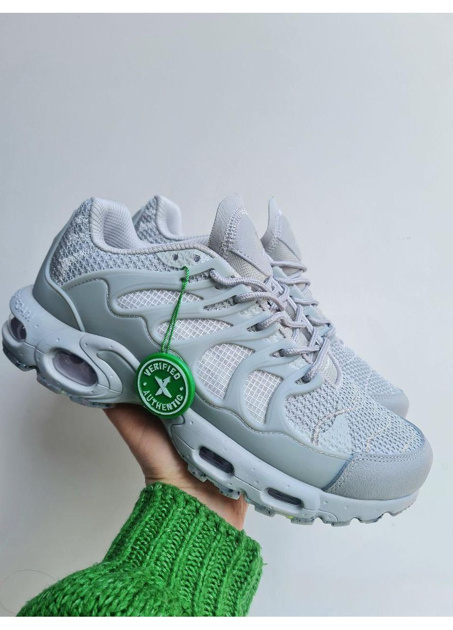 Серые демисезонные кроссовки мужские nike air max terrascape plus grey найк аир макс тн плюс No Brand