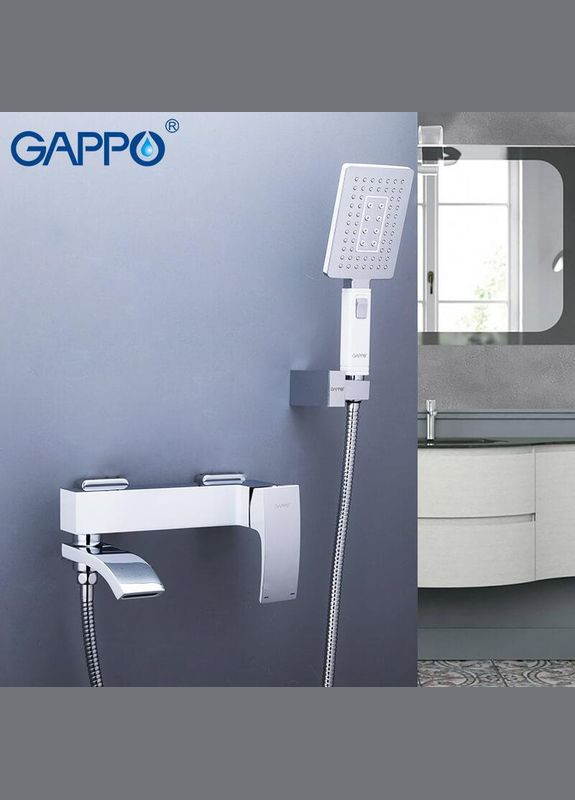 Змішувач для ванни G32078, білий/хром GAPPO (275335406)