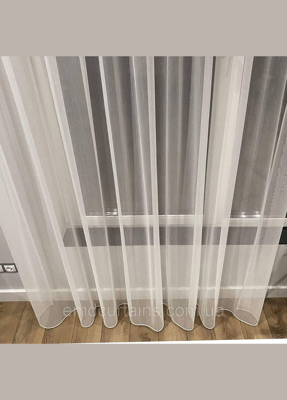 Комплект шторы 2 шт 150х250 см микровелюр Серо-синий, тюль бамбук 550 см Тепло-белый No Brand (337358241)