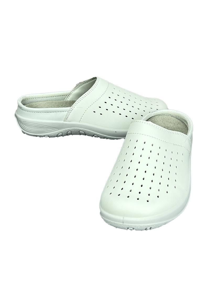 Медичні жіночі тапочки екошкіра білі 05400 Dago (259212603)