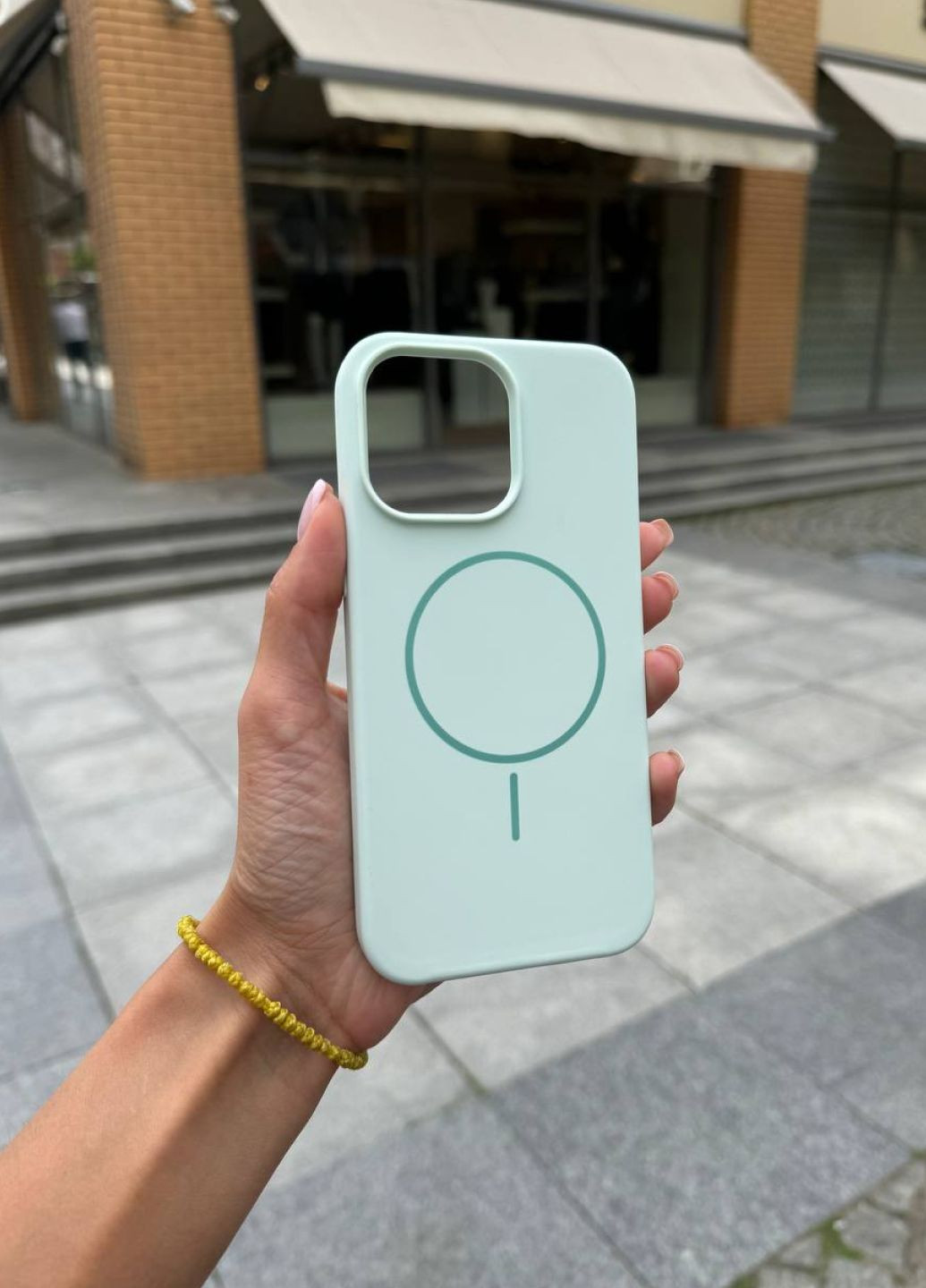 Чехол силиконовый с MagSafe для iPhone 14 Turquoise / чехол айфон 14 бирюзовый магсейф No Brand (342116004)