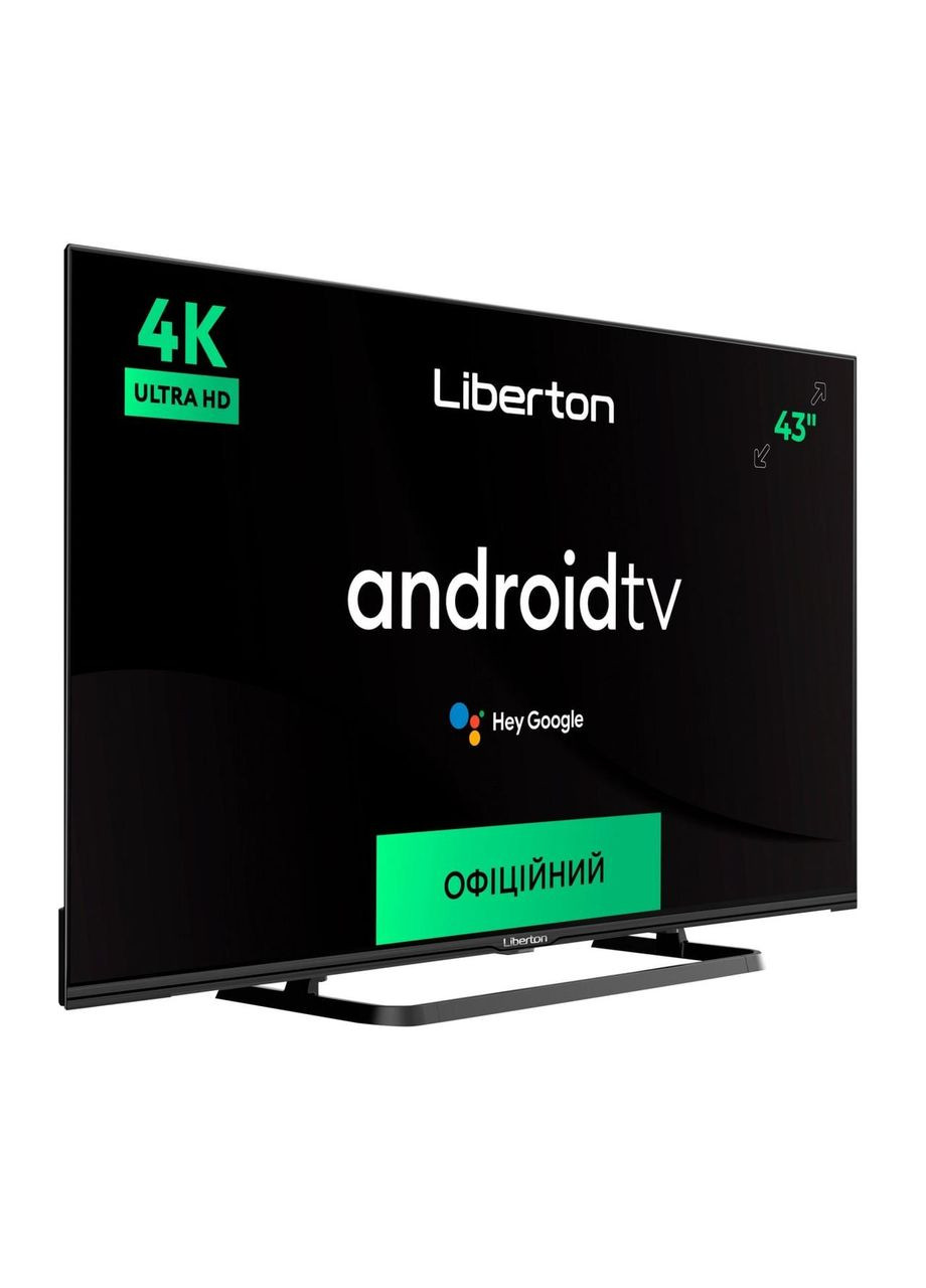 Телевізор 4К 43дюйма з голосовим пультом LTV43U01AT Android 11.0 Liberton (302451578)