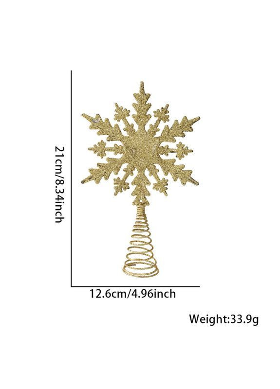 для ялинки Зірка декор 210 на 126 мм золотистий Jannet Верхівка (367078958)