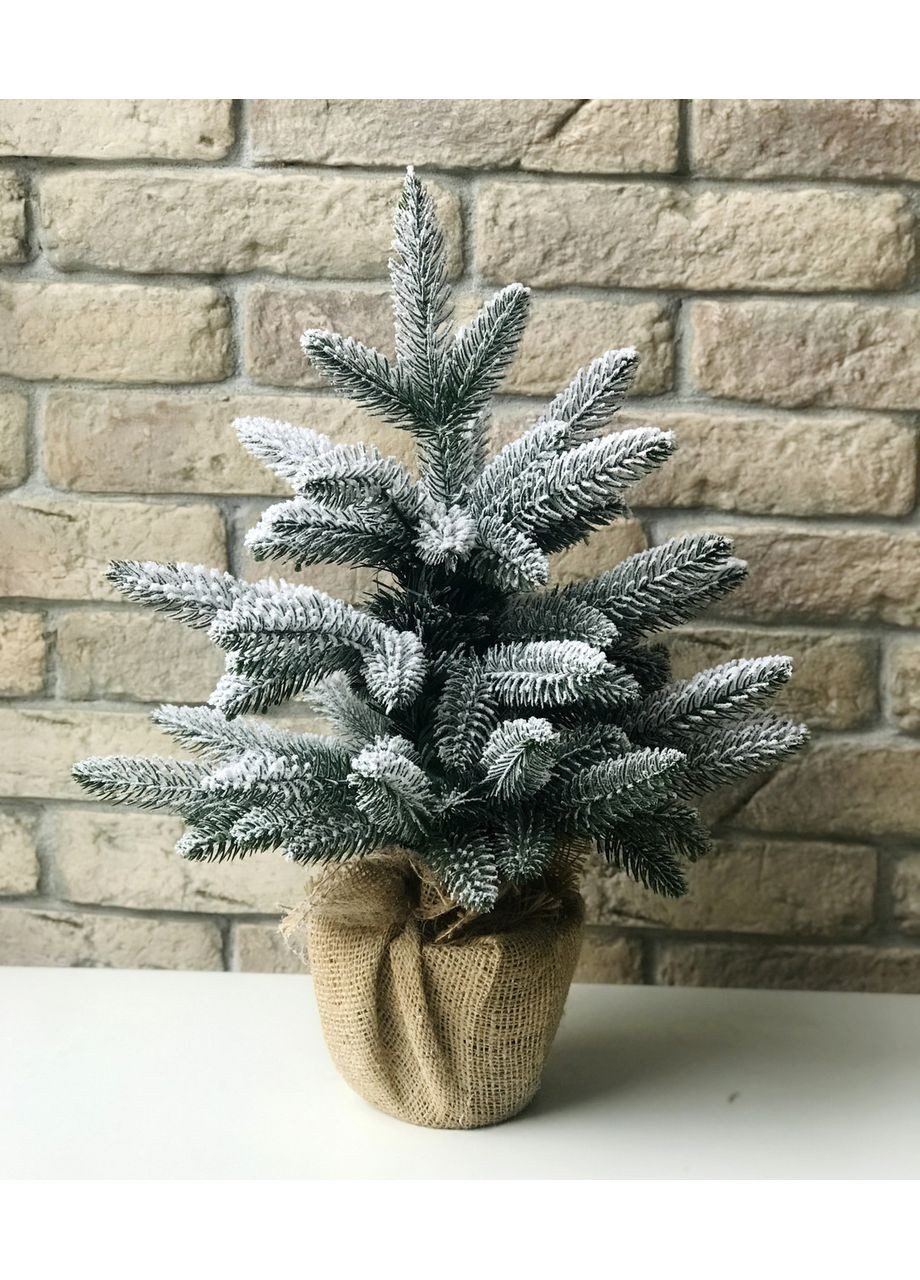 Ёлка SGH Classic литая в мешковине 50 см заснеженная HVOYA (366963838)