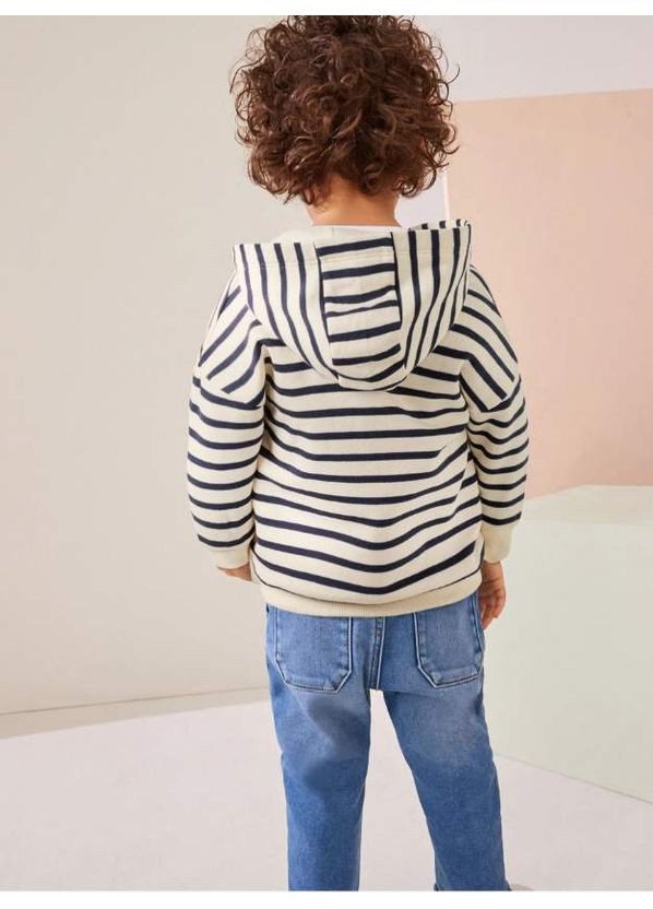 Худі на флісі Ecru/Stripe Next Trend 7206~01 (358203175)