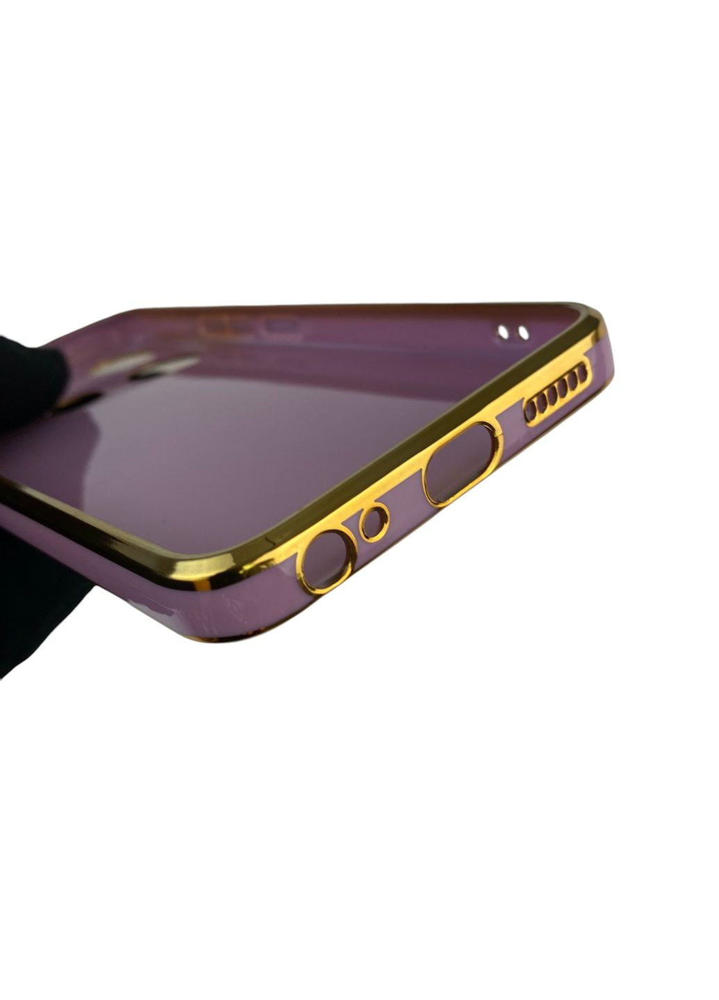 Чехол для Smart 7 с кольцом MagSafe с золотой окантовкой на инфиникс смарт 7 черничный gs1 Infinix (366229196)