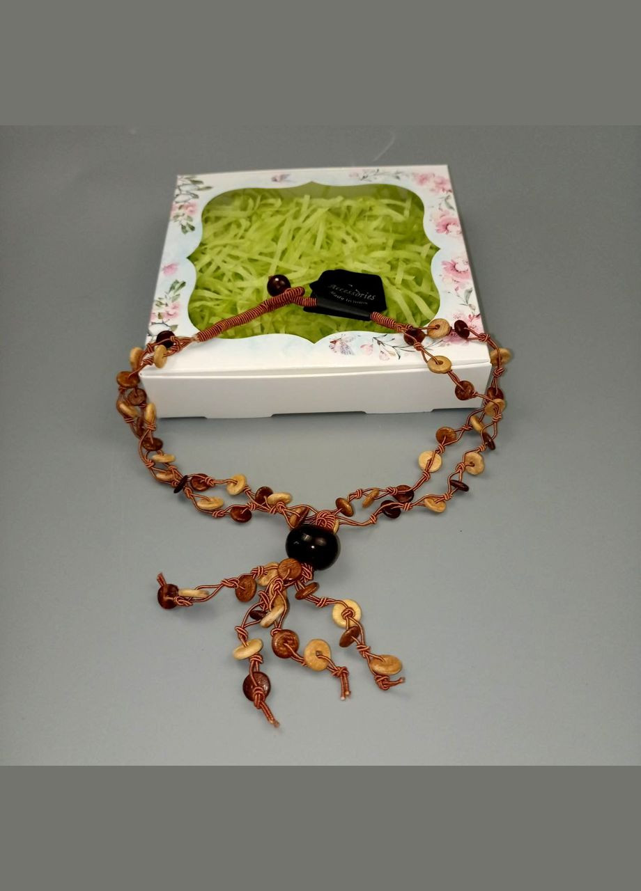 Ожерелье ручной работы в стиле бохо Украшение из натуральных материалов. Индия+подарок No Brand (342384688)